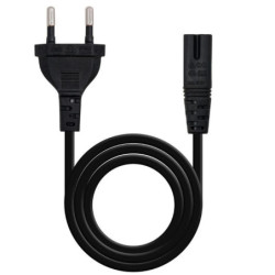 Cable alimentación forma 8 nanocable 10.22.0402-l200/ cee7/16 macho - c7 hembra/ 2m/ negro