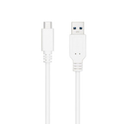 Cable usb 3.1 tipo-c nanocable 10.01.4001-w/ usb tipo-c macho - usb macho/ 10gbps/ 1m/ blanco