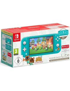 Nintendo switch lite azul turquesa + juego nintendo animal crossing new horizons