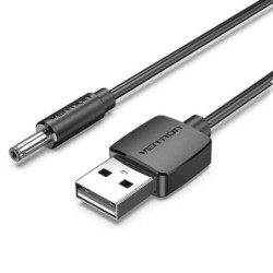 Cable alimentación vention cexbf/ usb macho - dc 3.5mm macho/ 1m/ negro
