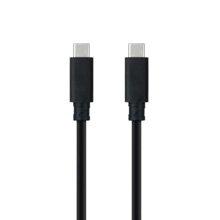 Cable usb 3.1 tipo-c nanocable 10.01.4102/ usb tipo-c macho - usb tipo-c macho/ hasta 100w/ 10gbps/ 2m/ negro