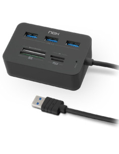 Hub usb 3.0 nox reader one/ 3xusb/ 1x lector de tarjetas
