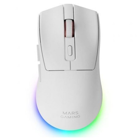 Ratón gaming inalámbrico mars gaming mm-t3/ batería recargable/ hasta 14400 dpi/ blanco