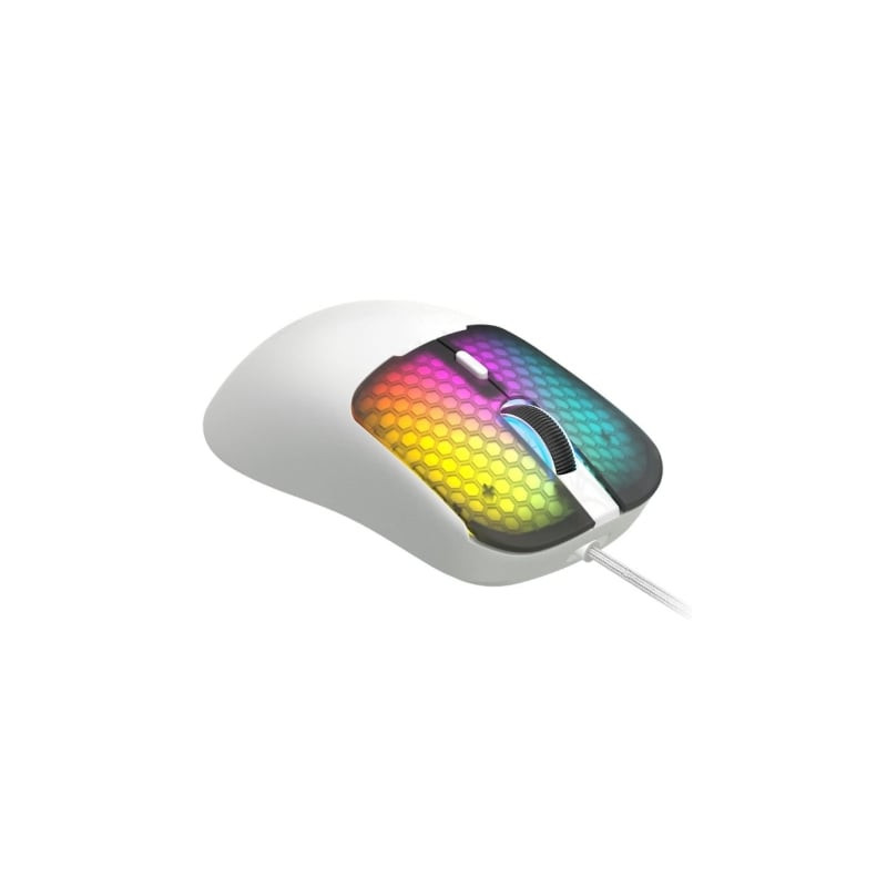Ratón gaming mars gaming mm-viper/ hasta 12800 dpi/ blanco