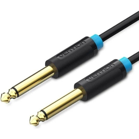 Cable mono vention baabl/ jack 6.5 macho - jack 6.5 macho/ 10m/ negro