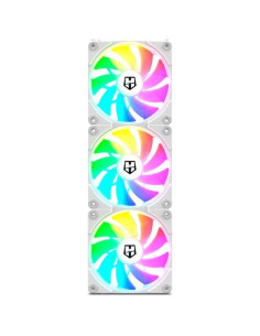 Pack 3 ventiladores nox easy link/ argb/ 12cm/ blanco