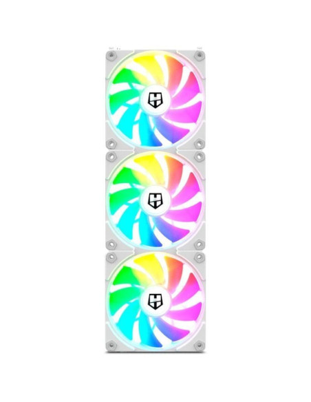 Pack 3 ventiladores nox easy link/ argb/ 12cm/ blanco