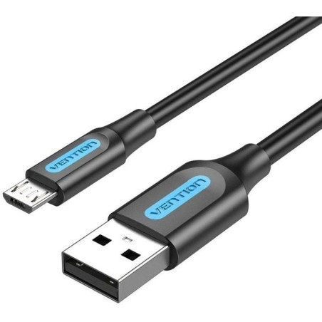Cable usb 2.0 vention colbh/ usb macho - microusb macho/ 480mbps/ 2m/ negro