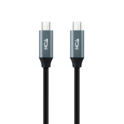 Cable usb 3.2 tipo-c nanocable 10.01.4303/ usb tipo-c macho - usb tipo-c macho/ 3m/ gris y negro