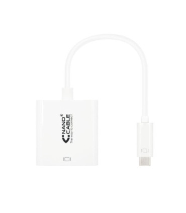 Conversor nanocable 10.16.4102/ usb tipo-c macho - hdmi hembra/ 15cm/ blanco