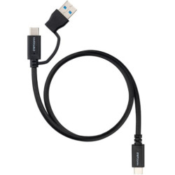 Cable usb 3.2 tipo-c nanocable 10.01.4801/ usb tipo-c macho/ usb macho - usb tipo-c macho/ hasta 60w/ 10gbps/ 1m/ negro