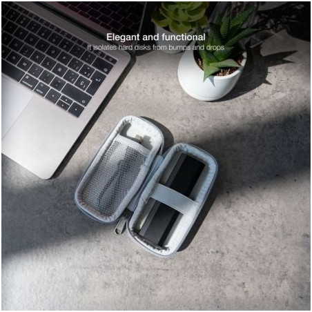 Funda para disco externo m2 tooq tqbc-m201g/ gris