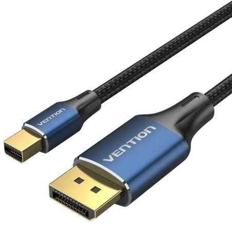 Cable mini displayport 1.4 8k vention hcflg/ displayport macho - mini displayport macho/ 1.5m/ negro y azul