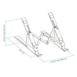 Soporte tooq tqlrs0033-al para portátiles hasta 15'