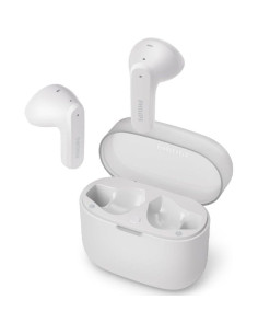 Auriculares bluetooth philips tat2139wh con estuche de carga/ autonomía 7h/ blancos
