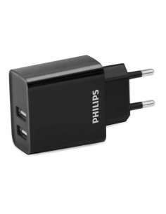 Cargador de pared philips dlp2610/ 2xusb/ 15.5w