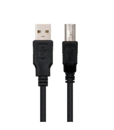 Cable usb 2.0 impresora nanocable 10.01.0102/ usb tipo-b macho - usb macho/ 1m/ negro
