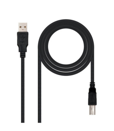 Cable usb 2.0 impresora nanocable 10.01.0103-bk/ usb tipo-b macho - usb macho/ 1.8m/ negro