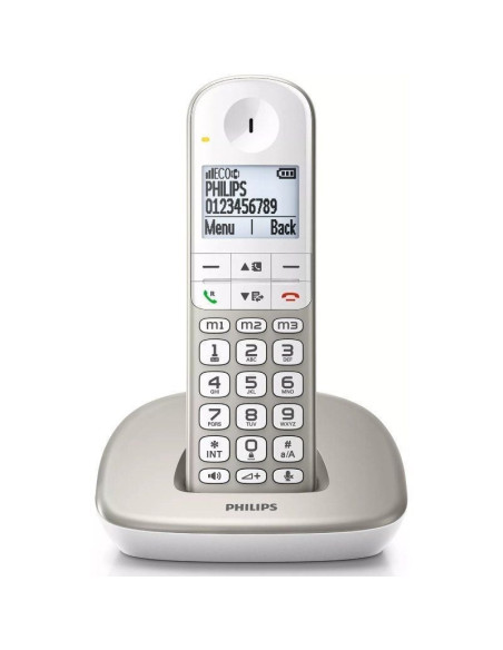 Teléfono inalámbrico philips xl4901s/23/ plata y blanco