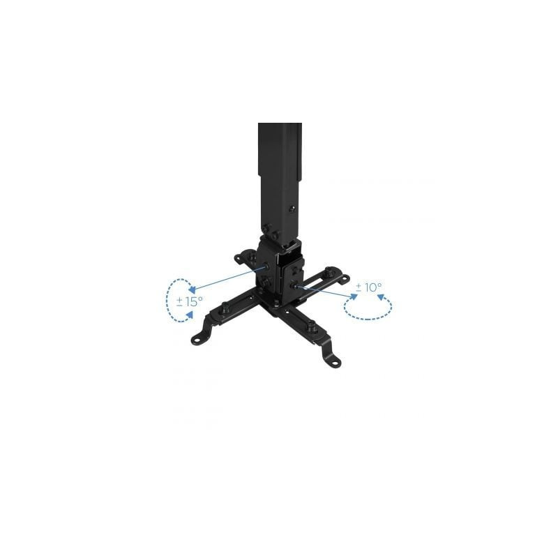 Soporte de techo para proyector tooq pj2012t-b/ inclinable/ hasta 20kg