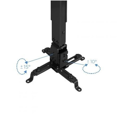 Soporte de techo para proyector tooq pj2012t-b/ inclinable/ hasta 20kg