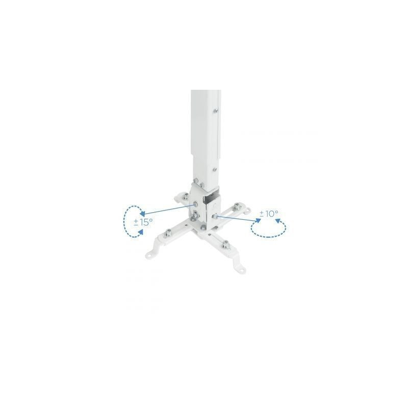 Soporte de techo para proyector tooq pj2012t-w/ inclinable/ hasta 20kg