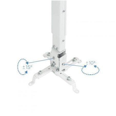 Soporte de techo para proyector tooq pj2012t-w/ inclinable/ hasta 20kg