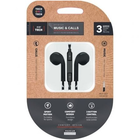 Auriculares intrauditivos tech one tech eartech tec1002/ con micrófono/ jack 3.5/ negros