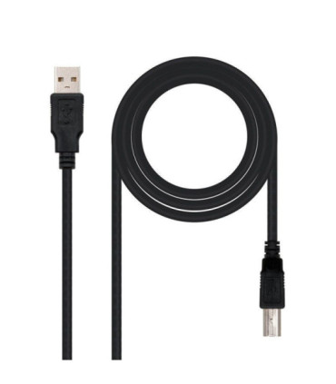 Cable usb 2.0 impresora nanocable 10.01.0105-bk/ usb tipo-b macho - usb macho/ 4.5m/ negro