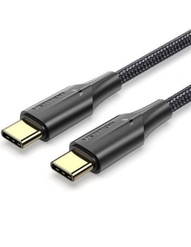 Cable usb 2.0 tipo-c 3a vention taubh/ usb tipo-c macho - usb tipo-c macho/ 2m/ negro