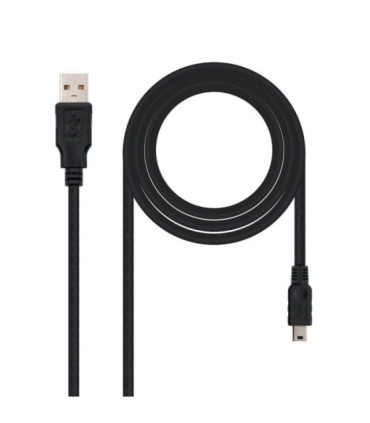 Cable usb 2.0 nanocable 10.01.0400/ usb macho - miniusb macho/ 50cm/ negro