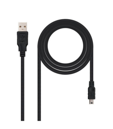 Cable usb 2.0 nanocable 10.01.0401/ usb macho - miniusb macho/ 1m/ negro