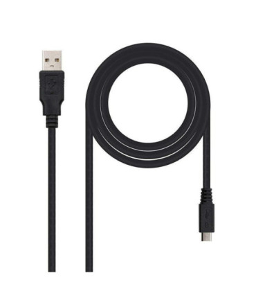 Cable usb 2.0 nanocable 10.01.0501/ usb macho - microusb macho/ 1.8m/ negro