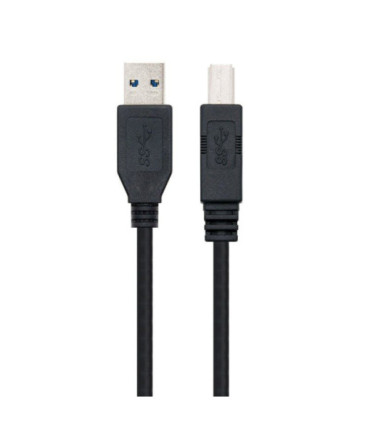 Cable usb 3.0 impresora nanocable 10.01.0802-bk/ usb tipo-b macho - usb macho/ 2m/ negro