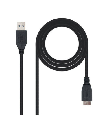 Cable usb 3.0 nanocable 10.01.1101-bk/ usb macho - microusb macho/ 1m/ negro