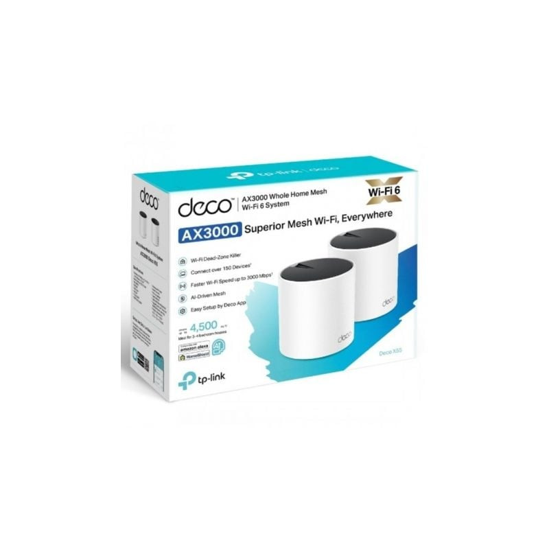 Sistema mesh tp-link deco x55 3000mbps/ 2.4ghz 5ghz/ pack de 2