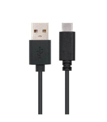 Cable usb 2.0 tipo-c nanocable 10.01.2100/ usb tipo-c macho - usb macho/ 480mbps/ 50cm/ negro