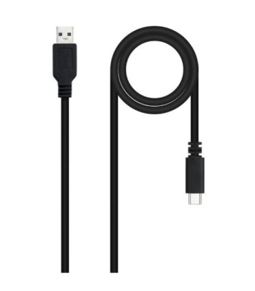 Cable usb 2.0 nanocable 10.01.2101-l150/ usb tipo-c macho - usb macho/ 480mbps/ 1.5m/ negro