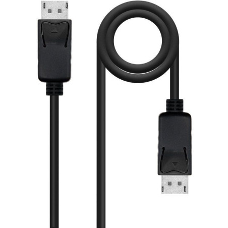 Cable displayport 1.4 8k nanocable 10.15.2801/ displayport macho - displayport macho/ 1m/ certificado/ negro