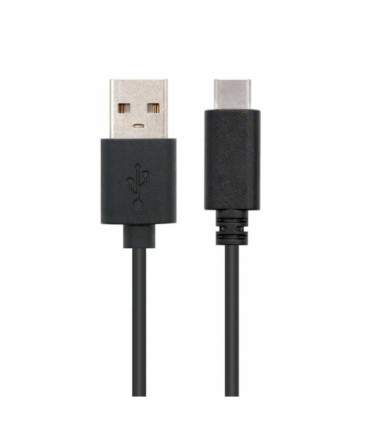 Cable usb 2.0 nanocable 10.01.2102/ usb tipo-c macho - usb macho/ 480mbps/ 2m/ negro