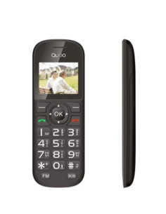 Teléfono móvil qubo d-1803 para personas mayores/ negro