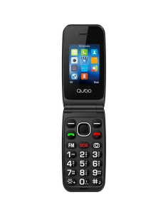 Teléfono móvil qubo neonw-sos para personas mayores/ negro