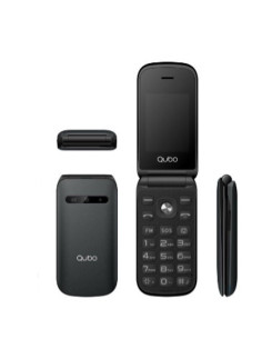 Teléfono móvil qubo x-209bkmkii para personas mayores/ negro