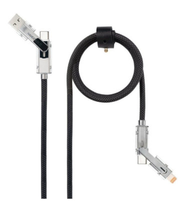 Cable usb 2.0 tipo-c nanocable 10.01.2602/ usb tipo-c macho + usb macho - usb tipo-c macho + lightning macho/ hasta 27w/