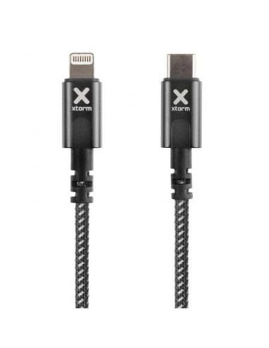 Cable usb tipo-c lightning xtorm cx2041/ usb tipo-c macho - lightning macho/ 3m/ negro