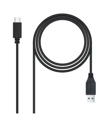 Cable usb 3.1 tipo-c nanocable 10.01.4002/ usb tipo-c macho - usb macho/ 10gbps/ 2m/ negro