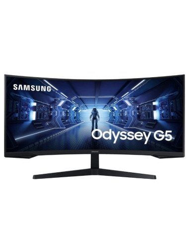 Monitor gaming ultrapanorámico curvo samsung odyssey g5 lc34g55twwp 34'/ uwqhd/ 1ms/ 165hz/ va/ negro