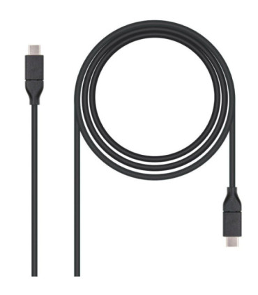 Cable usb 3.1 nanocable 10.01.4101/ usb tipo-c macho - usb tipo-c macho/ 1m/ negro