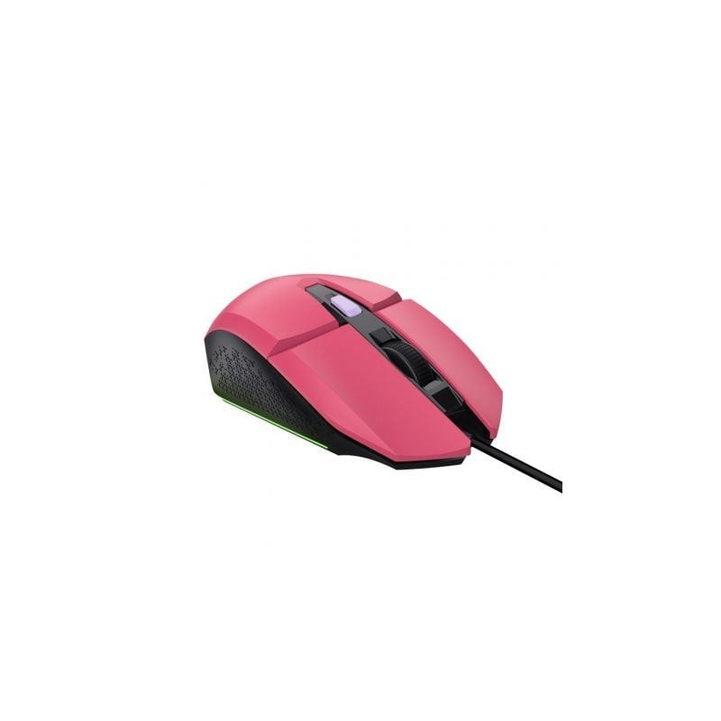 Ratón gaming trust gaming gxt 109 felox/ hasta 6400 dpi/ rosa