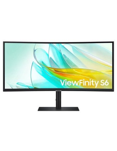 Monitor profesional ultraparonámico curvo samsung viewfinity s6 s34c652uau 34'/ uwqhd/ multimedia/ negro